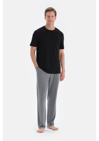 Antrasıt Patlet Detaylı Düz Paça Pantolon modelleri