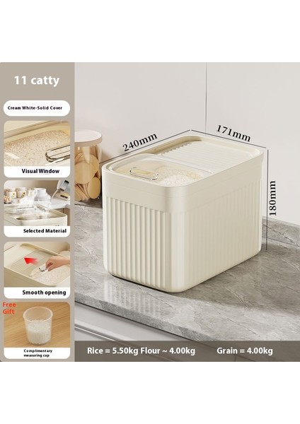 Ev Tipi Böcek Geçirmez ve Nem Geçirmez Kapalı Pirinç Kutusu Saklama Kutusu Tahıl ve Hububat Saklama Kavanozu (Yurt Dışından)