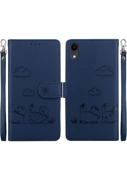 IPhone x Için Flip Case/xs Kedi Rfıd Deri Cüzdan Kart Yuvası Tutucu (Yurt Dışından)