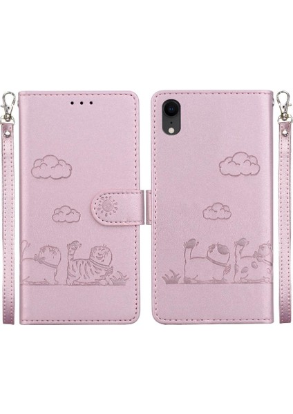 IPhone x Için Flip Case/xs Kedi Rfıd Deri Cüzdan Kart Yuvası Tutucu (Yurt Dışından)