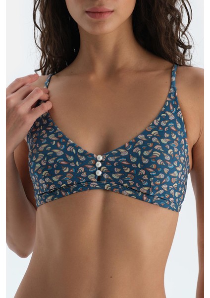 Multicolor Üçgen Geniş Bikini Üst indirimleri