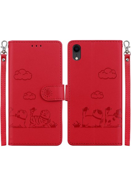 IPhone x Için Flip Case/xs Kedi Rfıd Deri Cüzdan Kart Yuvası Tutucu (Yurt Dışından)