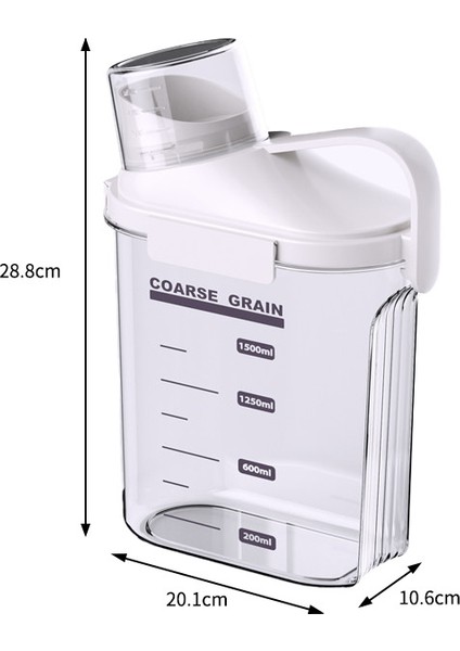 Gıda Sınıfı Mutfak Saklama Kavanozu Tahıl Saklama Kutusu Ölçekli Pet Kedi Köpek Maması Şeffaf Plastik Saklama Kavanozu (Yurt Dışından)