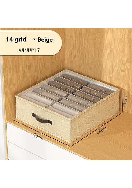 Pamuklu Keten Pantolon Saklama Kutusu Ev Gardırop Bölmelendirme Düzenleme Kutusu Giysi Koymak Için Saklama Sepeti Çekmece Katmanlama Er Çift Sütun (Yurt Dışından)