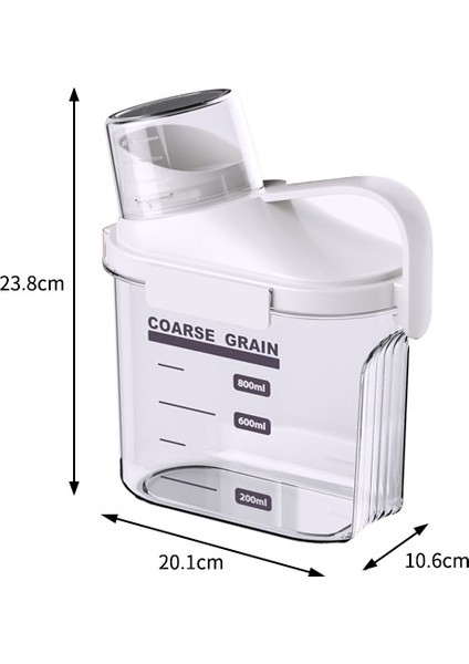 Gıda Sınıfı Mutfak Saklama Kavanozu Tahıl Saklama Kutusu Ölçekli Pet Kedi Köpek Maması Şeffaf Plastik Saklama Kavanozu (Yurt Dışından)