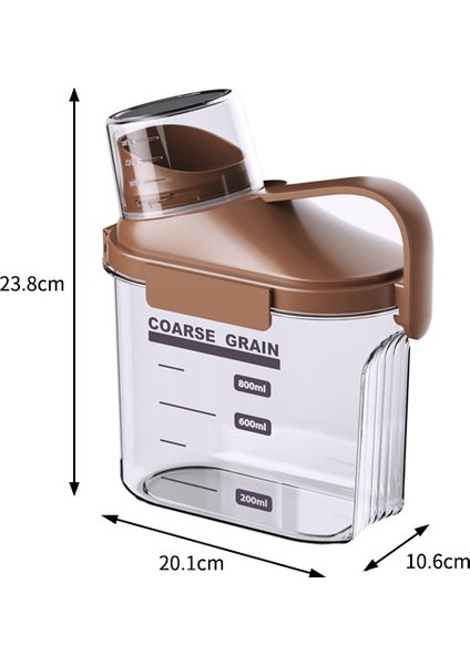 Gıda Sınıfı Mutfak Saklama Kavanozu Tahıl Saklama Kutusu Ölçekli Pet Kedi Köpek Maması Şeffaf Plastik Saklama Kavanozu (Yurt Dışından)