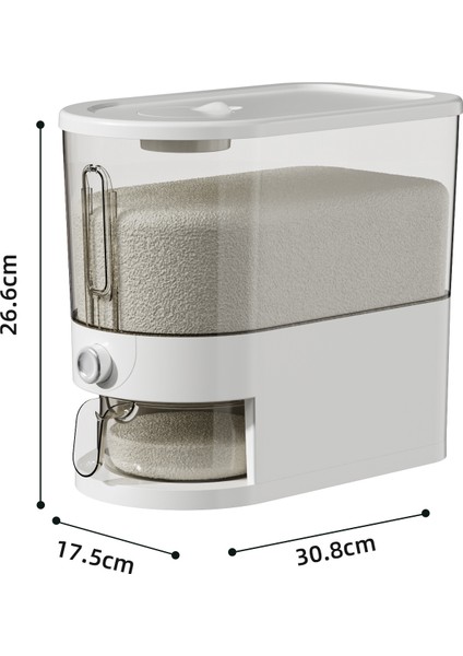 5kg Plastik Pirinç Kovası Böcek Geçirmez ve Nem Geçirmez Mühürlü Kova Pirinç Kavanozu Un Saklama Kabı Için Çeşitli Tahıl Saklama Kutusu (Yurt Dışından)
