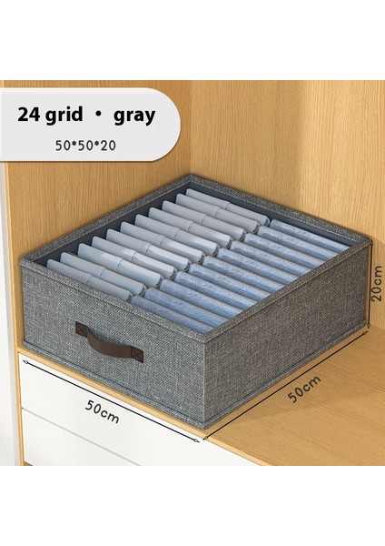 Pamuklu Keten Pantolon Saklama Kutusu Ev Gardırop Bölmelendirme Düzenleme Kutusu Giysi Koymak Için Saklama Sepeti Çekmece Katmanlama Er Çift Sütun (Yurt Dışından)