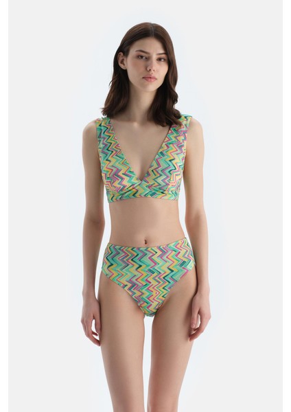 Multicolor Üçgen Geniş Bikini Üst fırsatları