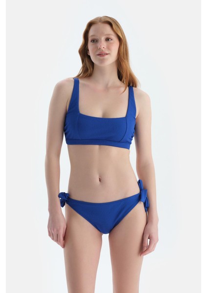 Sax Mavisi Düşük Bel Bikini Alt