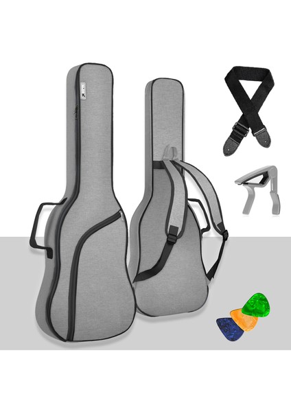 CS-39PAK Klasik Gitar Çantası Gigbag Soft Case Kılıf Su Geçirmez (Askı Capo Pena)