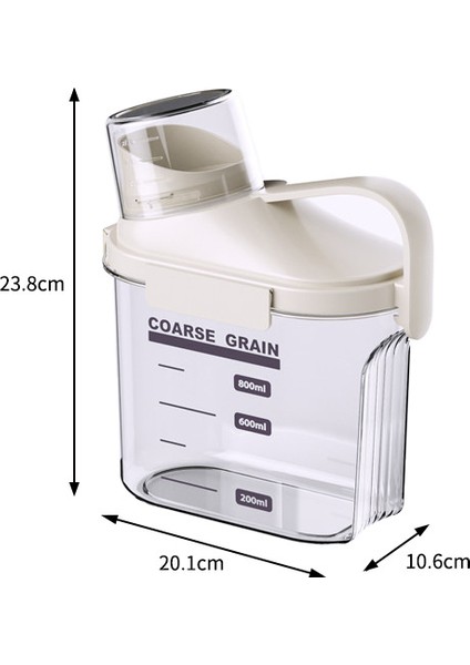 Gıda Sınıfı Mutfak Saklama Kavanozu Tahıl Saklama Kutusu Ölçekli Pet Kedi Köpek Maması Şeffaf Plastik Saklama Kavanozu (Yurt Dışından)