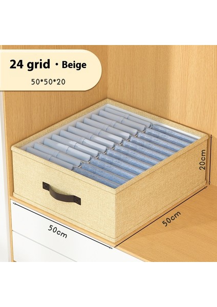 Pamuklu Keten Pantolon Saklama Kutusu Ev Gardırop Bölmelendirme Düzenleme Kutusu Giysi Koymak Için Saklama Sepeti Çekmece Katmanlama Er Çift Sütun (Yurt Dışından)