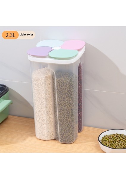 Ev Mutfak Büyük Kapasiteli Tahıl Saklama Kutusu Şeffaf Plastik Mühürlü Taze Kutu Bölmesi Saklama Kavanozu (Yurt Dışından)