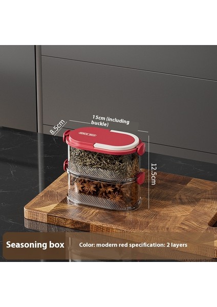Mutfak Bakkal Mühürlü Saklama Kutusu Gıda Sınıfı Soğan, Zencefil, Sarımsak ve Baharatlar Taze Kutu Istiflenebilir Baharat Sınıflandırılmış Saklama Kavanozu (Yurt Dışından)