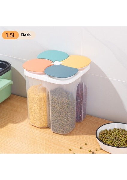 Ev Mutfak Büyük Kapasiteli Tahıl Saklama Kutusu Şeffaf Plastik Mühürlü Taze Kutu Bölmesi Saklama Kavanozu (Yurt Dışından)