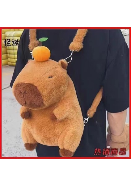 Çirkin Capybara Sırt Çantası Peluş Bebek Tatil Hediyesi (Yurt Dışından)