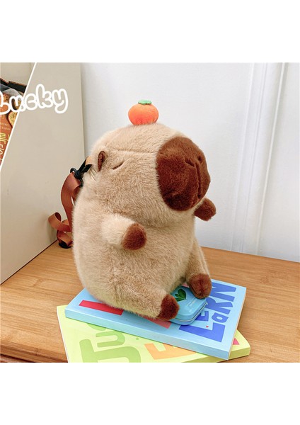 Capybara Sırt Çantası Sevimli Peluş Oyuncak Bebek Bebek Tatil Hediyesi (Yurt Dışından)