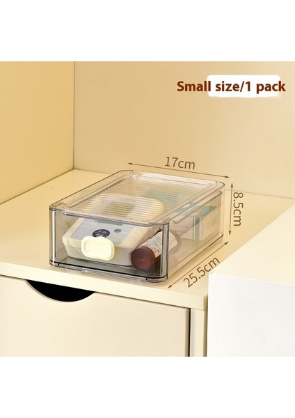 Çekmece Saklama Kutusu Şeffaf Bölme Masaüstü Istiflenebilir Raf Küçük Düzenleyici (Yurt Dışından)