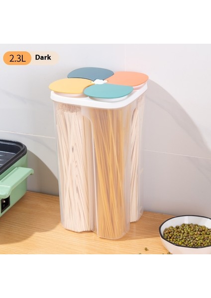 Ev Mutfak Büyük Kapasiteli Tahıl Saklama Kutusu Şeffaf Plastik Mühürlü Taze Kutu Bölmesi Saklama Kavanozu (Yurt Dışından)