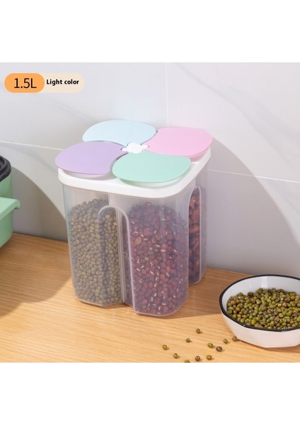 Ev Mutfak Büyük Kapasiteli Tahıl Saklama Kutusu Şeffaf Plastik Mühürlü Taze Kutu Bölmesi Saklama Kavanozu (Yurt Dışından)