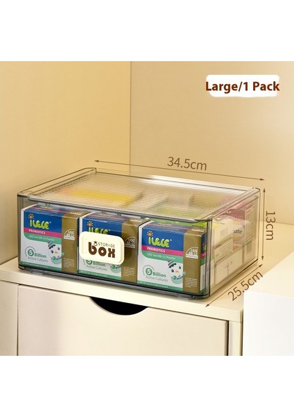 Çekmece Saklama Kutusu Şeffaf Bölme Masaüstü Istiflenebilir Raf Küçük Düzenleyici (Yurt Dışından)