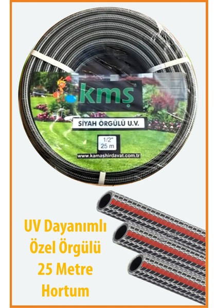 25 Metre Uv Dayanımlı Hortum ve Otomatik Bağlantılı Tabanca Seti fiyatları