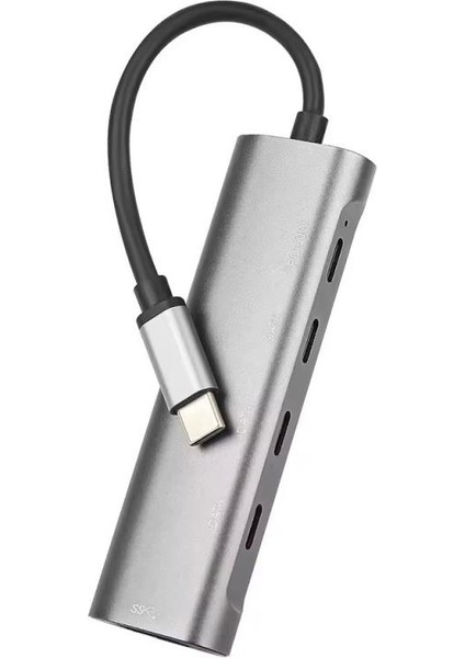 TYPE C TO USB-C ÇOKLAYICI 60W ŞARJ ADAPTÖRÜ USB 3.0 5 İN 1 PD ÇOKLAYICI ÇEVİRİCİ