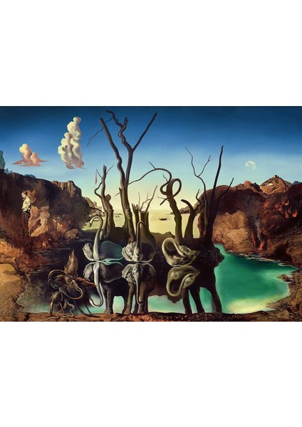 1000 Parça Art Collection Swans Reflecting Elephants 17180