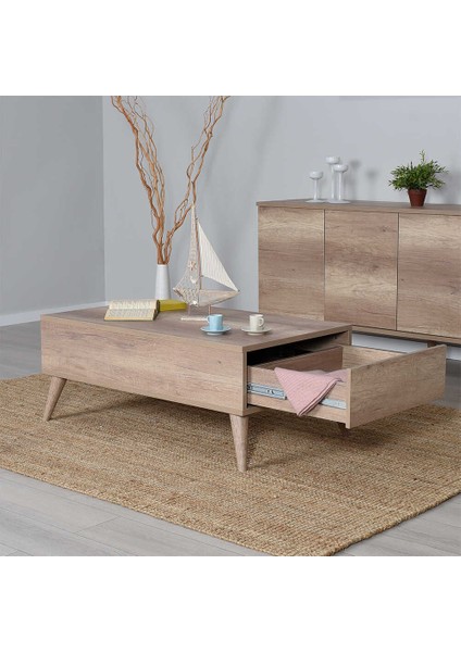 Retro Tek Çekmeceli Dikdörtgen Orta Sehpa Tori fiyatları