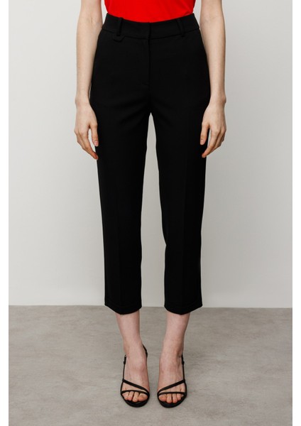 Boru Paça Yandan Cepli Pantolon Siyah 02006 fiyatları