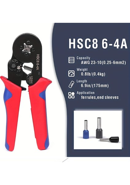 Hsc8 6-4 Terminal Sıkma Pensesi 1200 Adet Tel indirimleri
