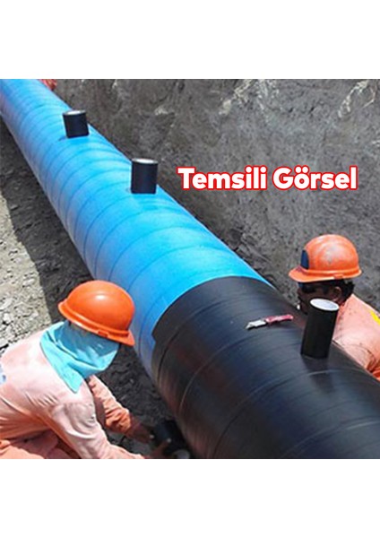 Antikorozyon Bandı Siyah Renk Metal Boru Pas Önleme Izolasyon Sarma Bant 100 mm x 30 Metre 1 Adet fırsatları