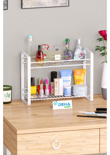 Masa Tezgah Üstü Düzenleyici Metal Organizer Raf Banyo Mutfak Rafı Baharatlık Makyaj Standı modelleri