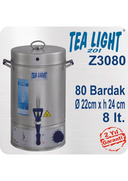 Tea Lıght Su Otomatı 80 Bardak 8 Lt.