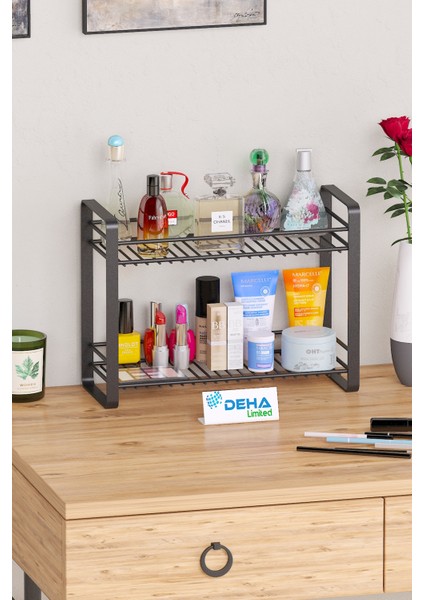Masa Tezgah Üstü Düzenleyici Metal Organizer Raf Banyo Mutfak Rafı Baharatlık Makyaj Standı modelleri