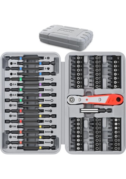 68 Parça 25 mm - 75 mm Tornavida Seti
