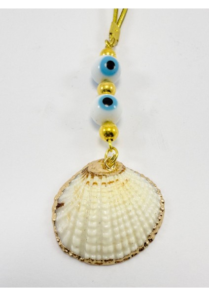 Özel Tasarım Tek Ürün Cam Nazar Boncuğu Deniz Kabuğu Araba Dikiz Ayna Süsü, Yeni Araba Hediyesi modelleri