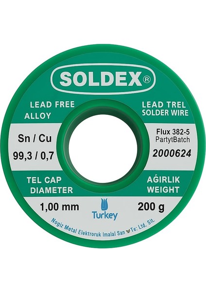 1.0 mm 200 gr Kurşunsuz Lehim Teli