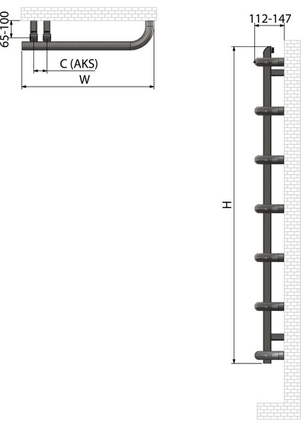 1200X500 Porto Parlak Paslanmaz Çelik Havlupan