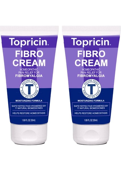Topricin Fibro Krem 2 Adet Fıtığınıza Sırt Bel Boyun Kas Bacak ve Eklemlerinizin Ağrılarına Teskin Kremi 50 ml