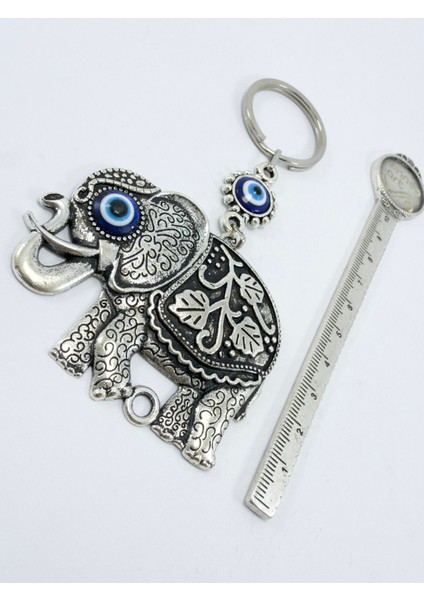 Büyük Metal Fil Nazar Boncuklu Anahtarlık, Hediyelik Aksesuar fiyatları