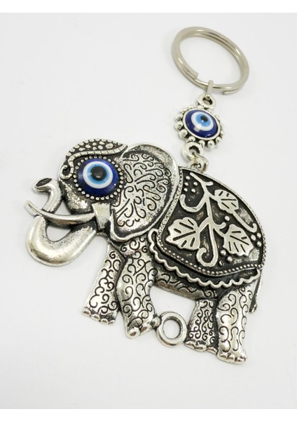 Büyük Metal Fil Nazar Boncuklu Anahtarlık, Hediyelik Aksesuar fırsatları