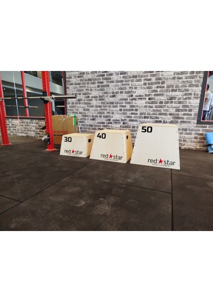 Plyometrik Ahşap Sehpa 3'lü Set