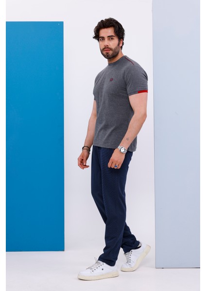 Erkek Battal Beden Gri Bisiklet Yaka T-Shirt Alt-Üst Takımı - 130 fiyatları