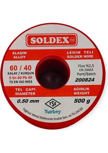 0.5 mm 500 Gr. Lehim Teli SN60 PB40