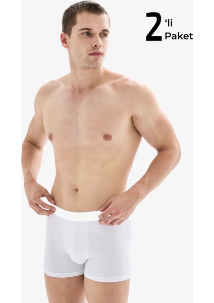 9324 ERKEK MOOD 2 Lİ BEYAZ BOXER