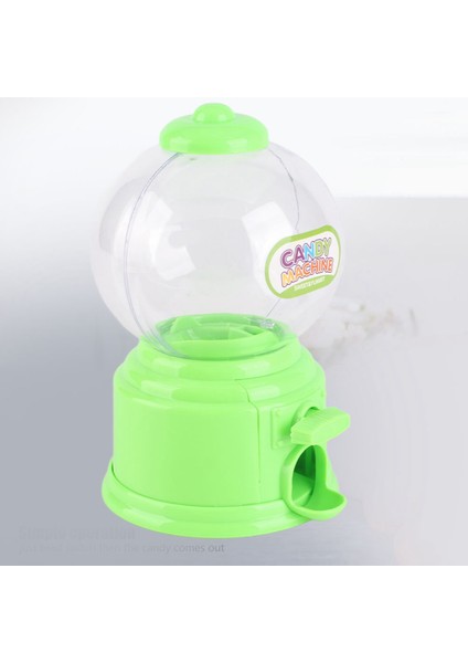 Taşınabilir Çocuk Şekerleme Makinesi Plastik Mini Sakız Dağıtıcısı Çocuklar Anaokulu Hediyesi (Yeşil) (Yurt Dışından)