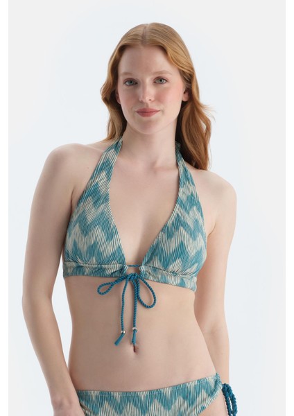 Multicolor Üçgen Geniş Bikini Üst