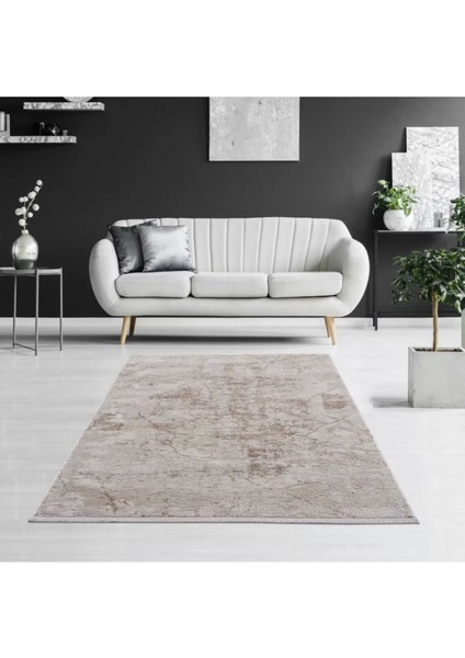 Breda Modern Salon ve Oturma Odası Halısı - Gri